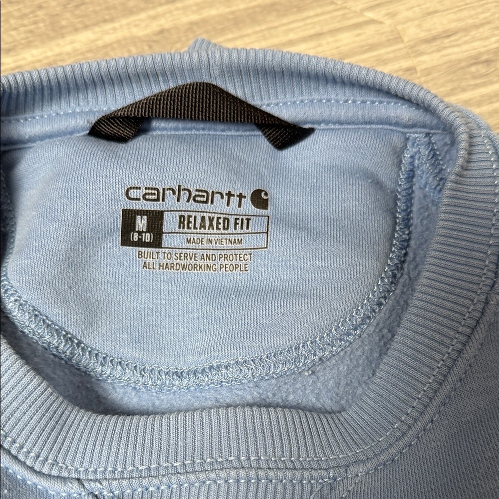 Carhartt Slate Blue Crew Neck Sweatshirt Size M - Picture 6 of 7
